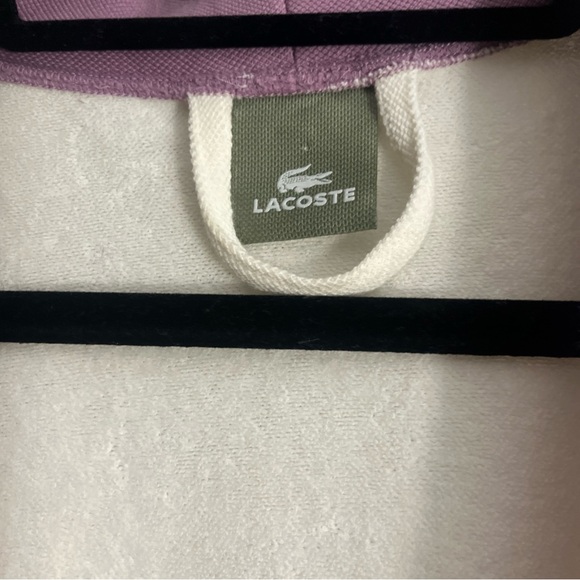 Lacoste Cream Robe with Lavender Trim - Picture 5 of 6